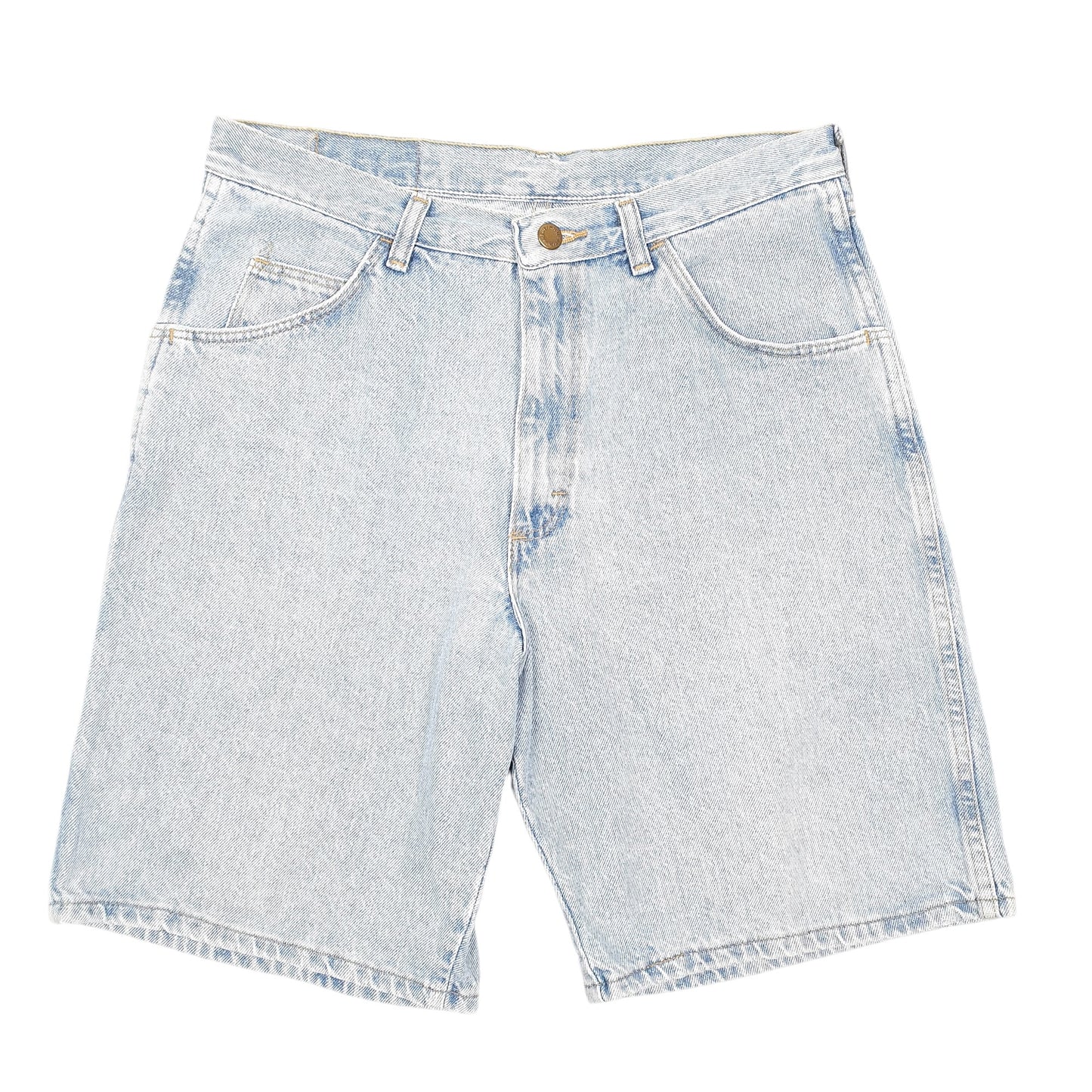 Mens Blue Wrangler Denim Jeans Jorts Regular Denim Shorts