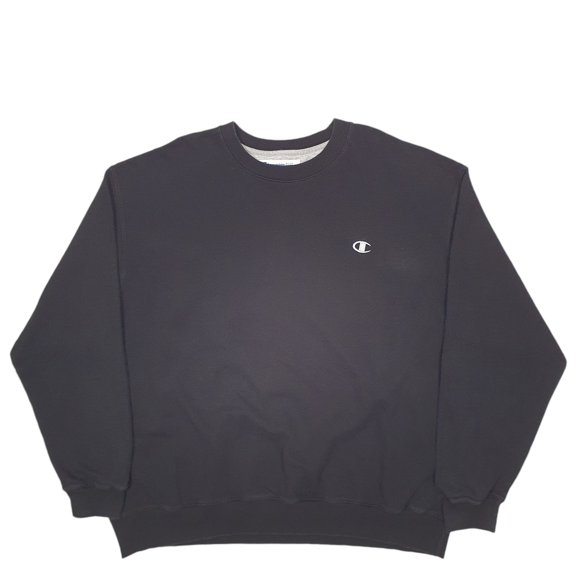 Mens Black Champion  Crewneck Jumper