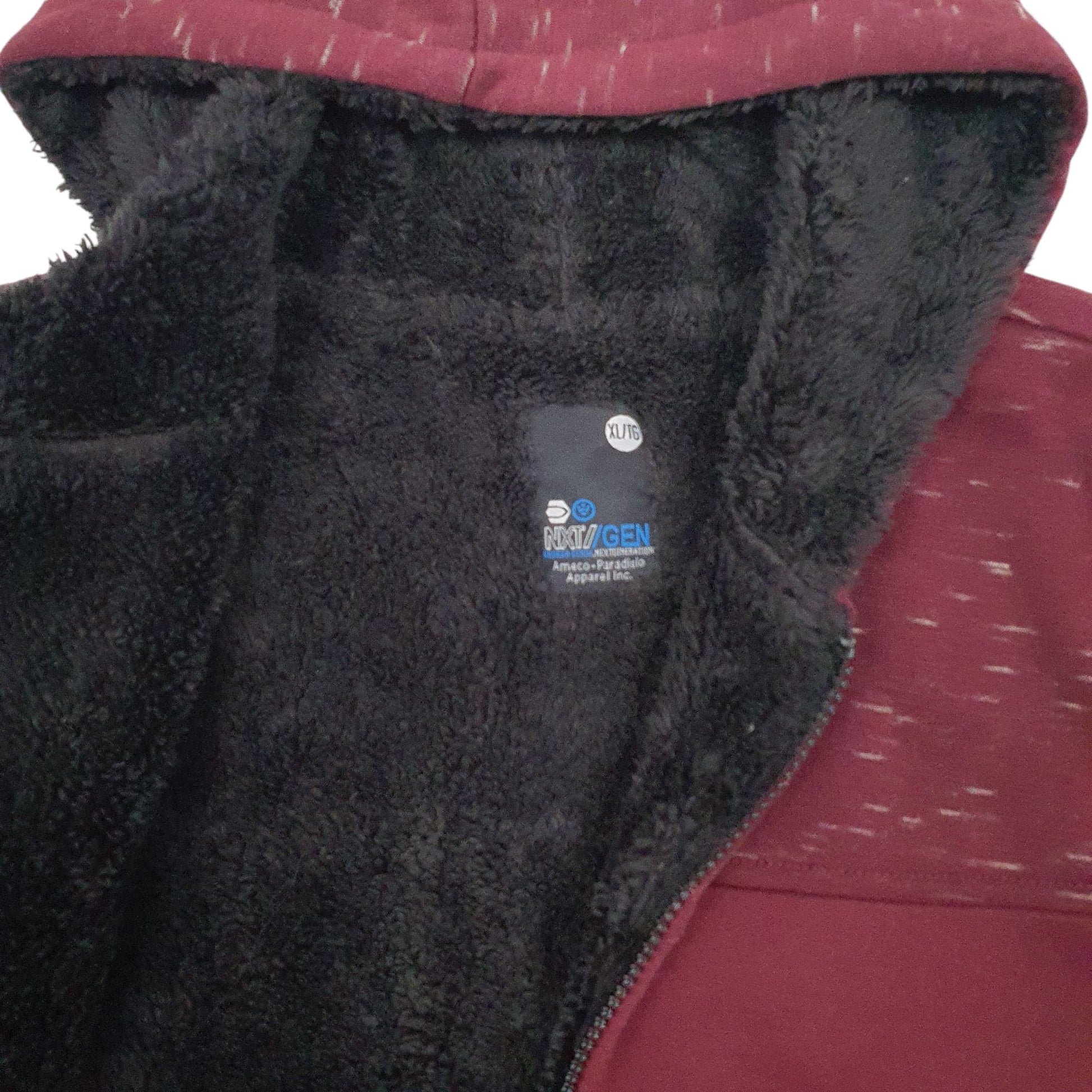 Womens Burgundy NXT/GEN Fleece Lined Full Zip Jumper