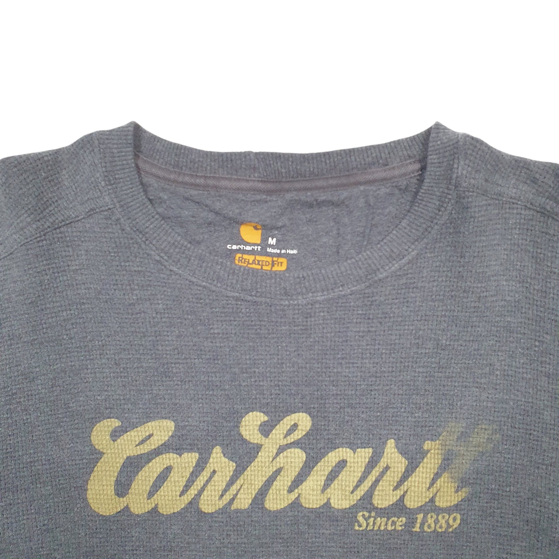 Womens Grey Carhartt Spellout Crewneck Jumper