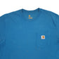 Mens Blue Carhartt Original Fit Short Sleeve T Shirt