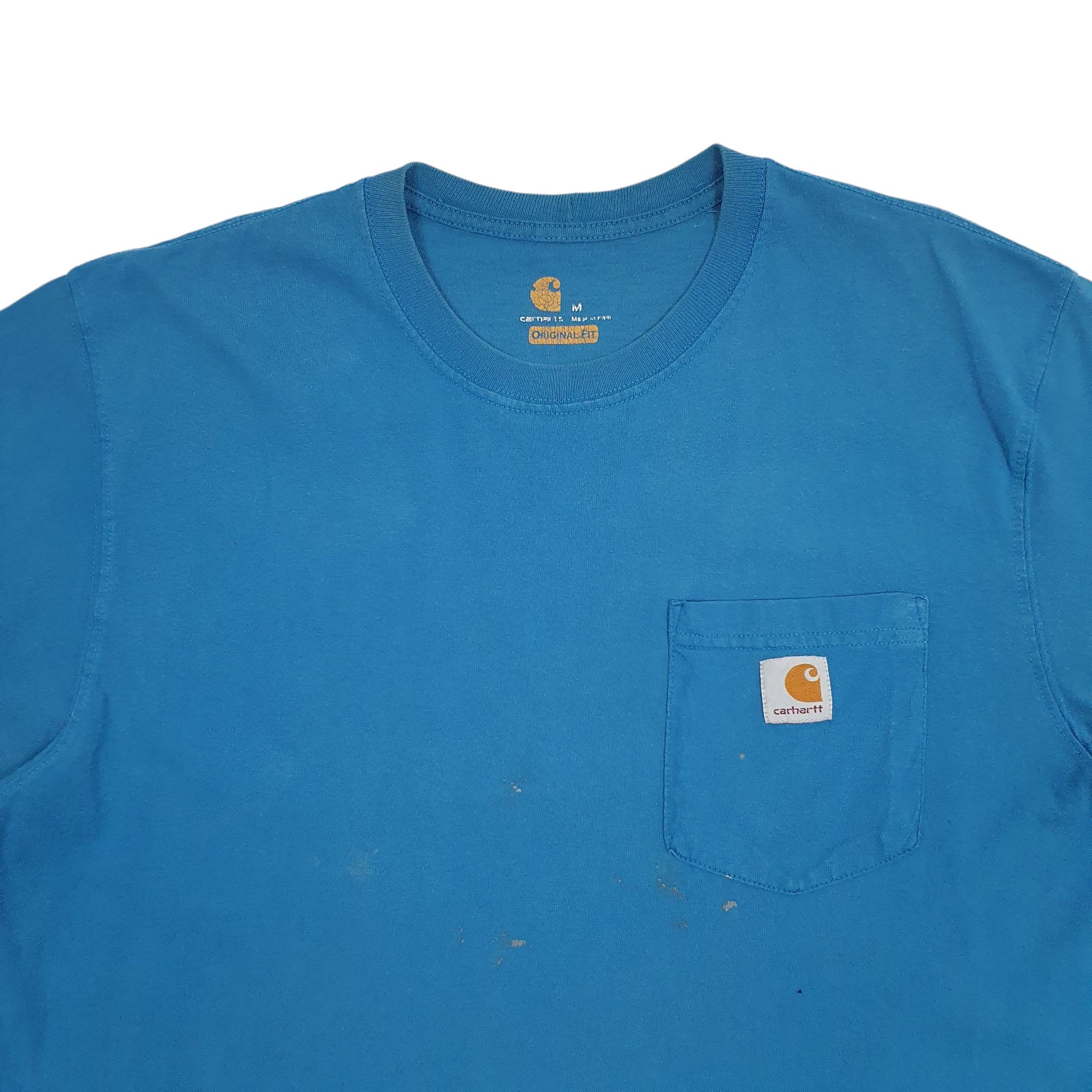 Mens Blue Carhartt Original Fit Short Sleeve T Shirt