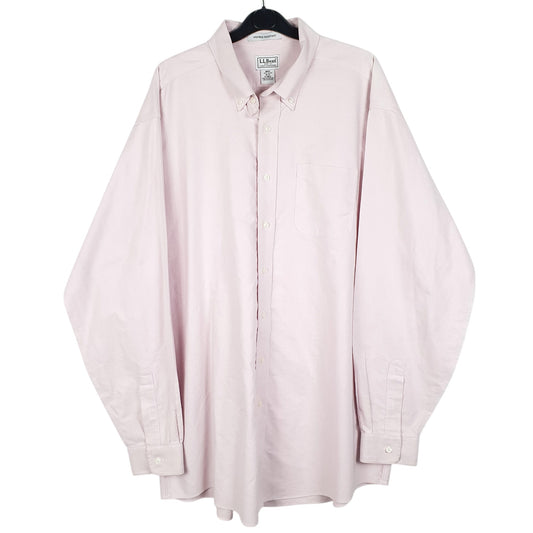 Mens Pink L.L.Bean Oxford Long Sleeve Shirt