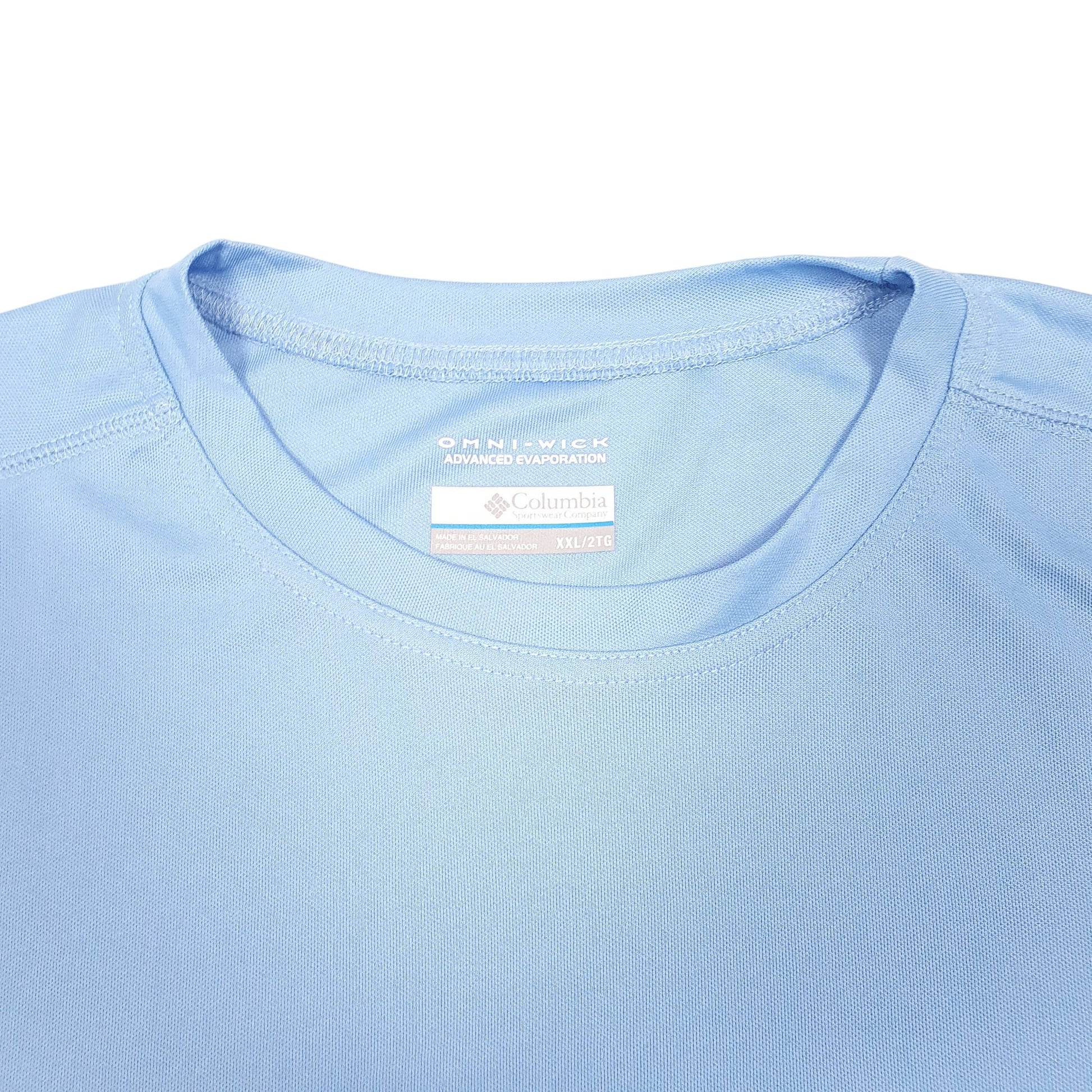 Mens Blue Columbia Sportswear Active Omni Wick Short Sleeve T Shirt