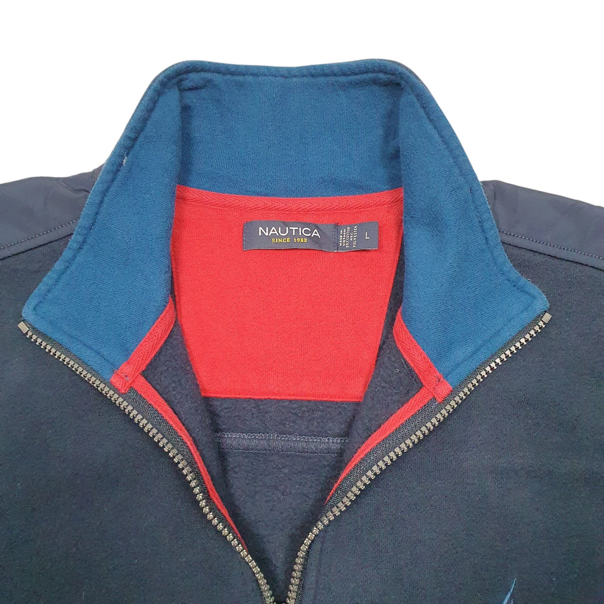 Mens Navy Nautica  Quarter Zip Jumper