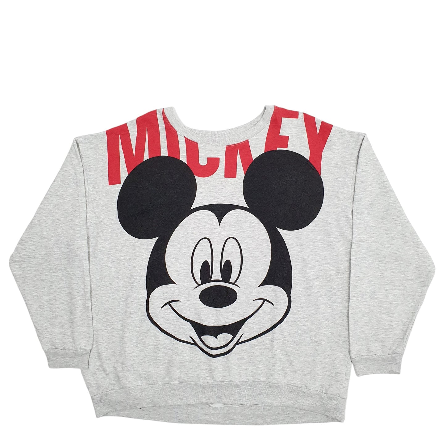 Mens Grey Disney Mickey Mouse Crewneck Jumper
