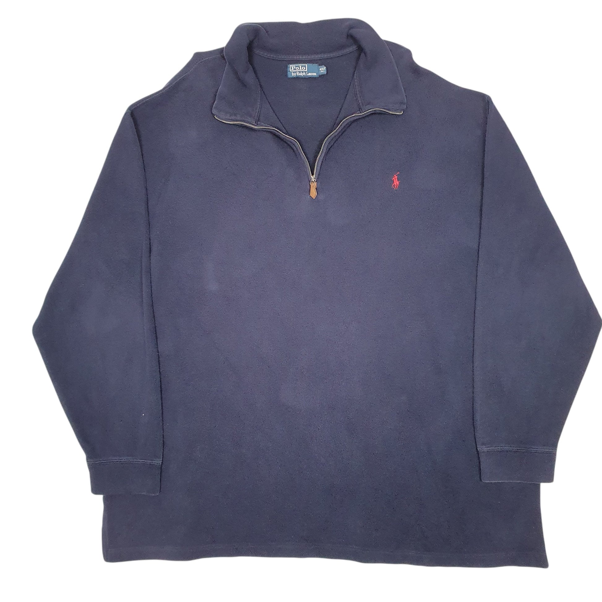 Mens Navy Polo Ralph Lauren Tall Quarter Zip Jumper