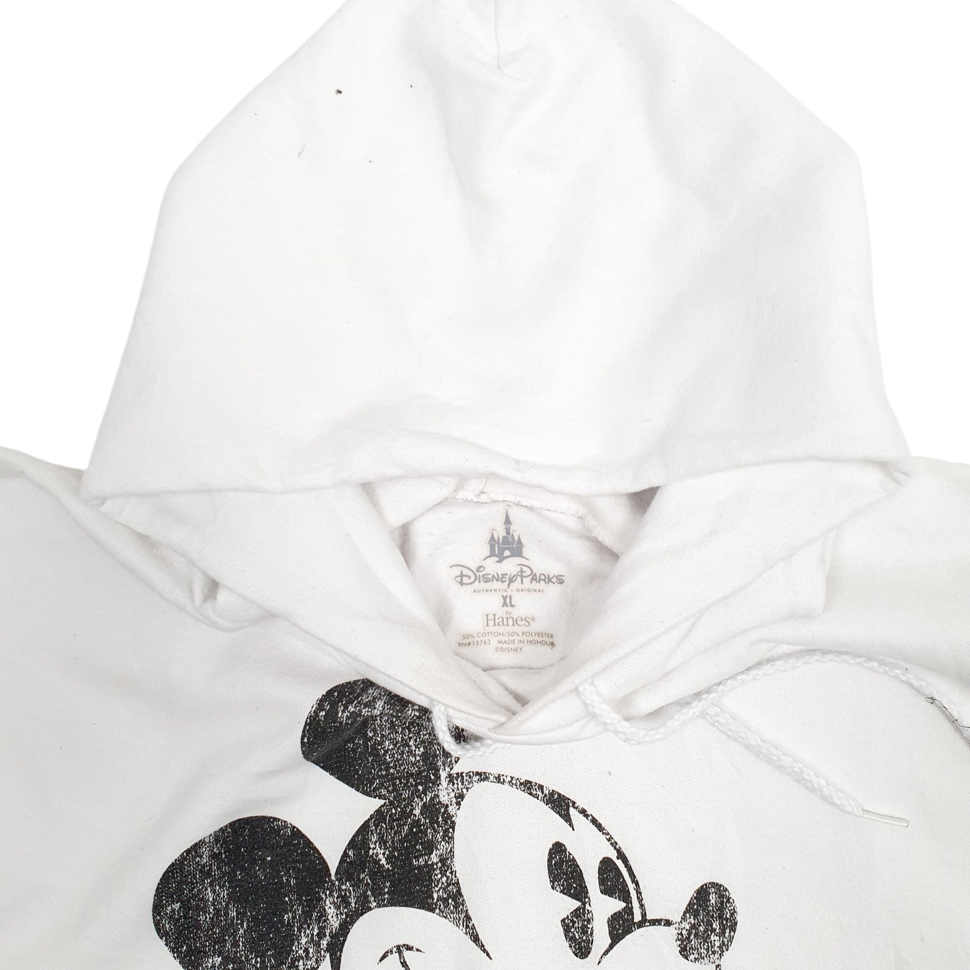Mens White Disney Mickey Mouse Hoodie Jumper