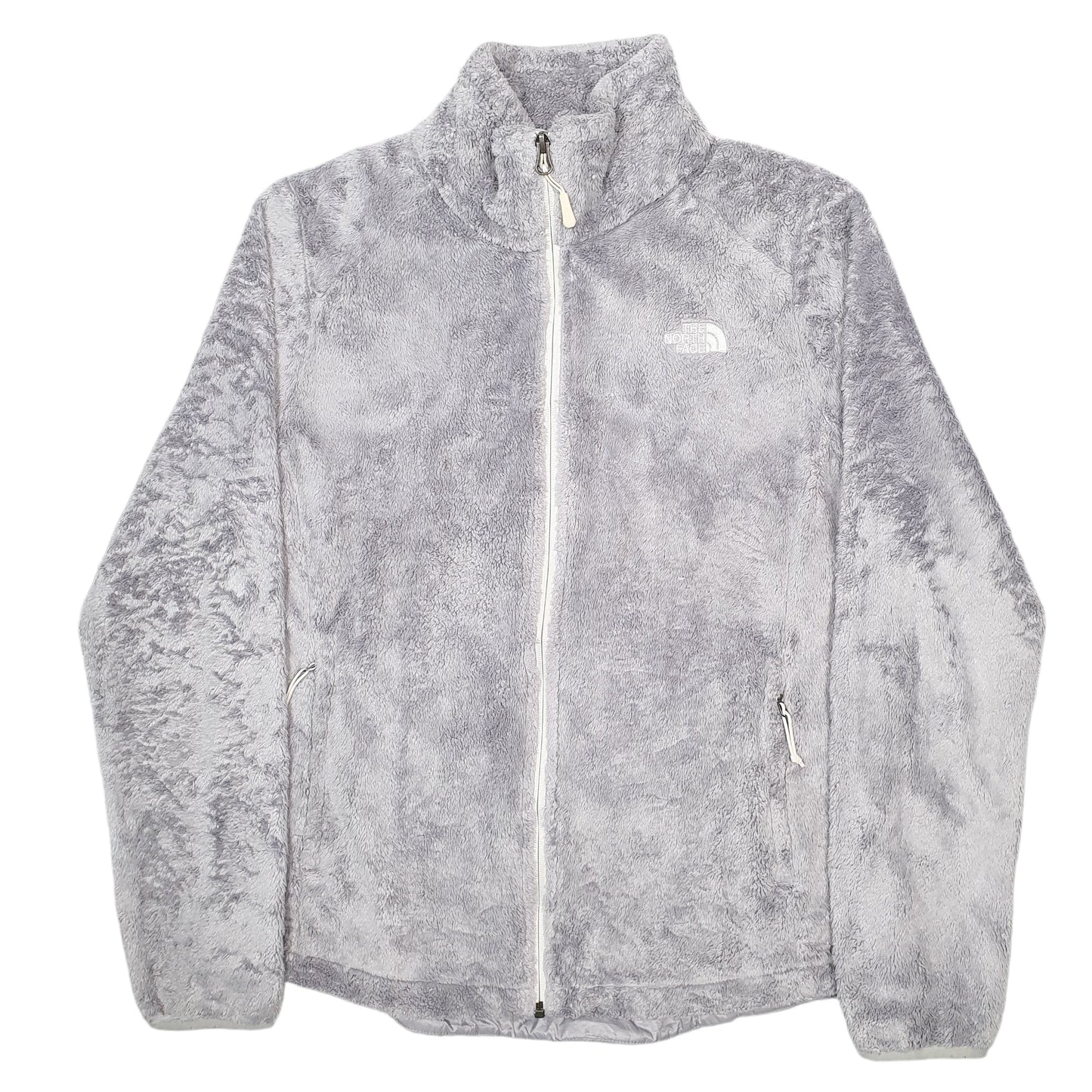 Womens Grey The North Face Fluffy Full Zip Jumper