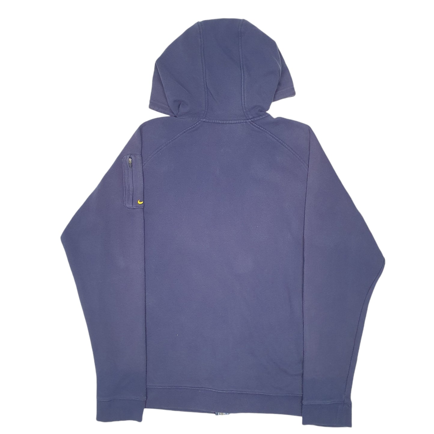 Mens Navy Nike Hoodie Vintage Team 2000s West Virginia USA Spellout Full Zip Jumper