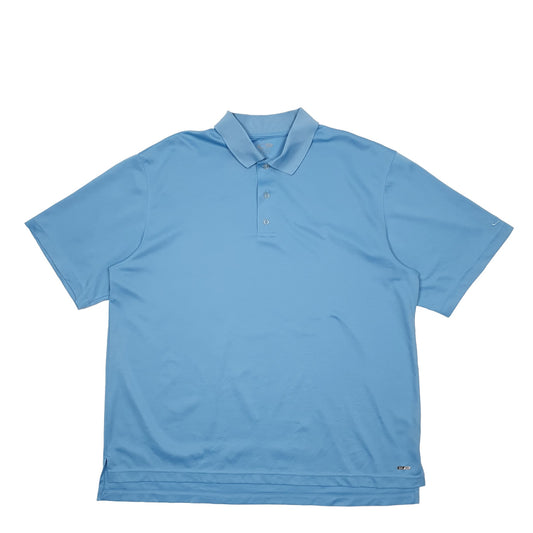 Mens Blue Champion  Short Sleeve Polo Shirt