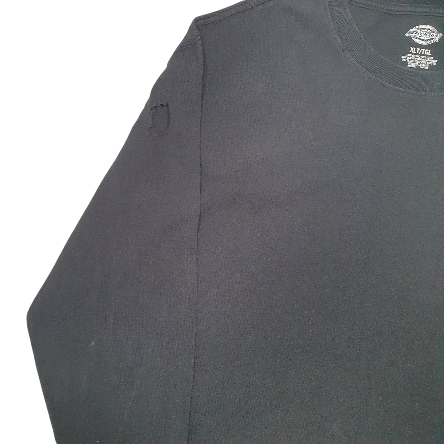 Mens Black Dickies Pocket Workwear Tall Long Sleeve T Shirt