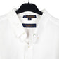 Mens White Tommy Hilfiger Crest Lifetime Collar Long Sleeve Shirt