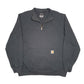 Mens Black Carhartt Workwear Rain Defender Quarter Zip Jumper