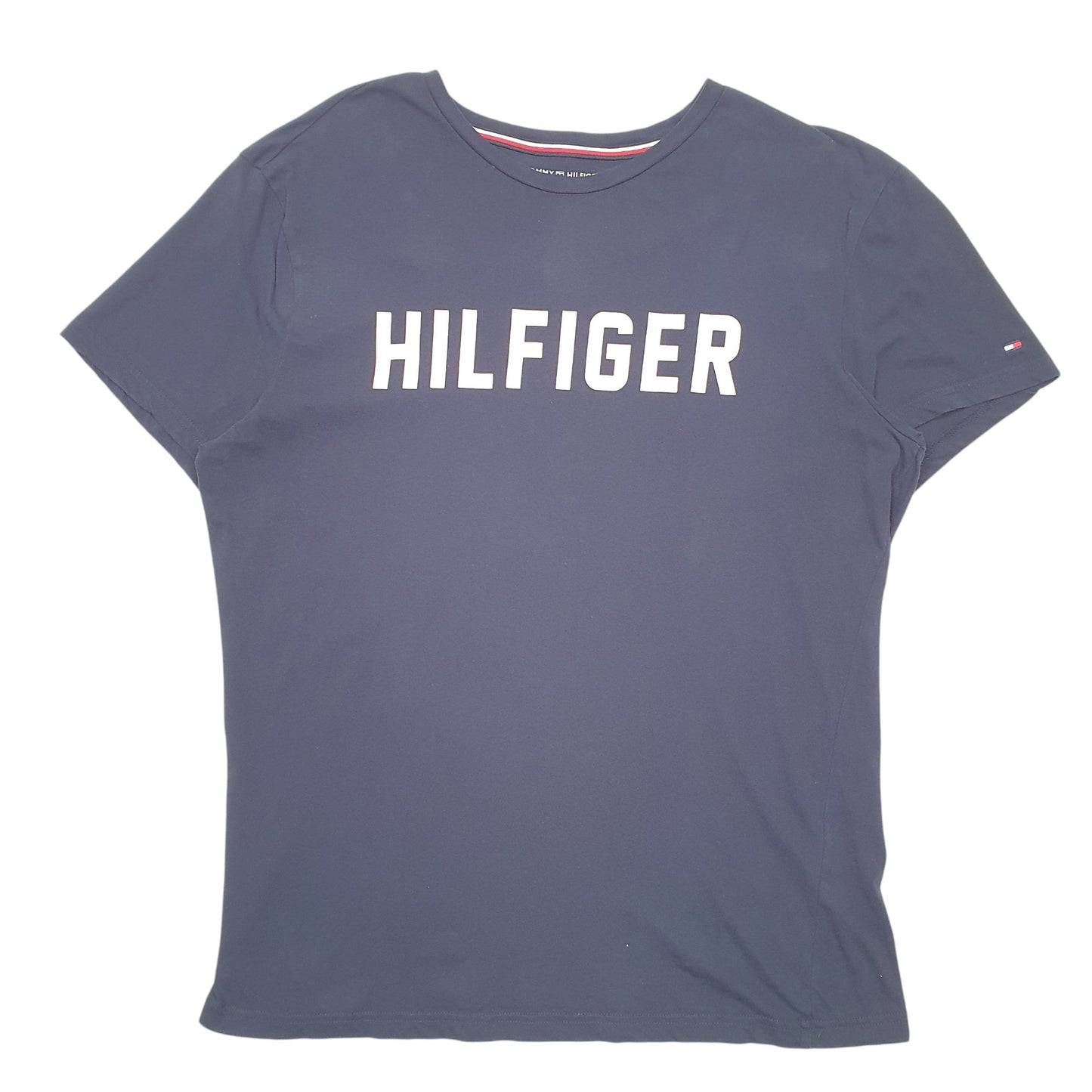 Mens Navy Tommy Hilfiger Spellout Short Sleeve T Shirt