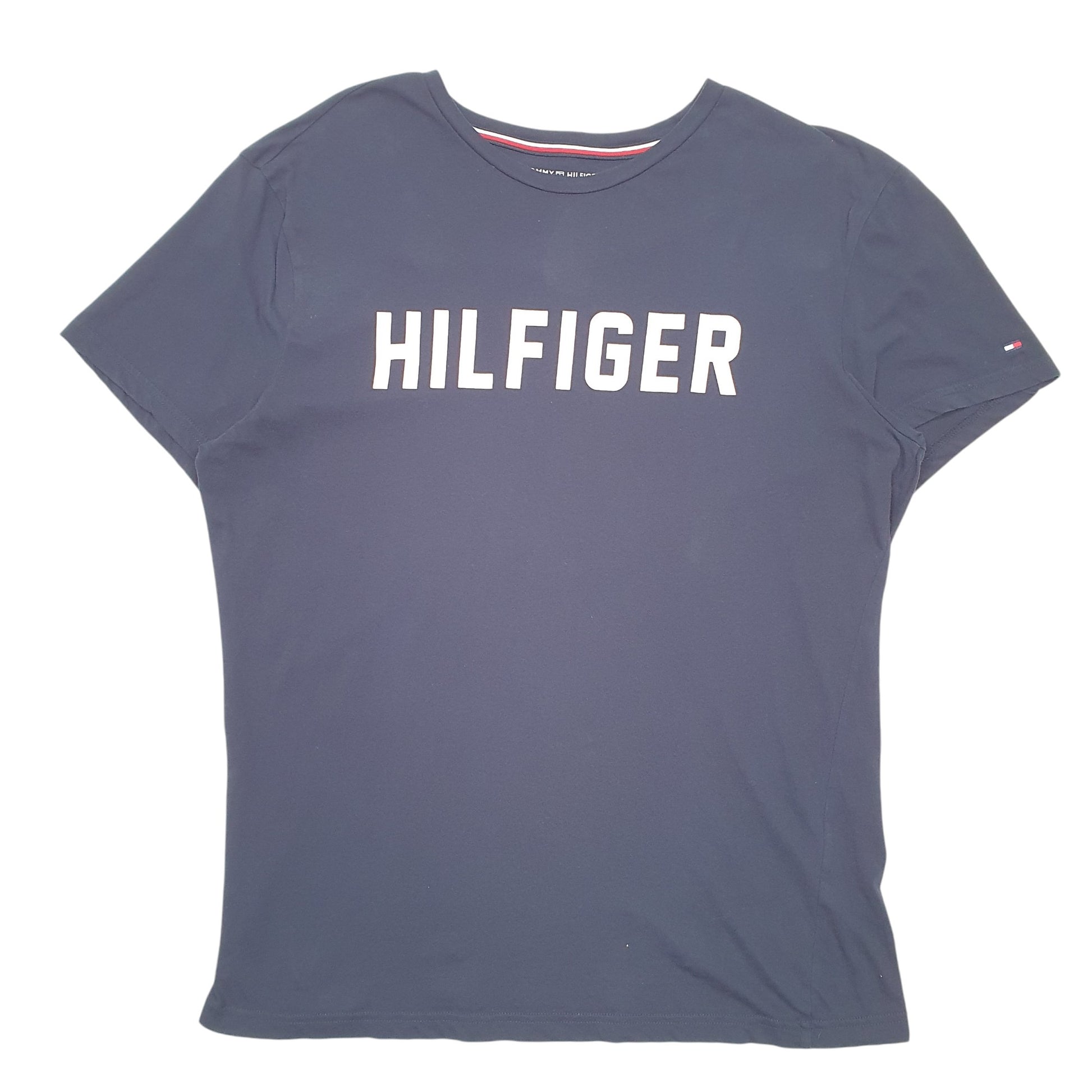 Mens Navy Tommy Hilfiger Spellout Short Sleeve T Shirt