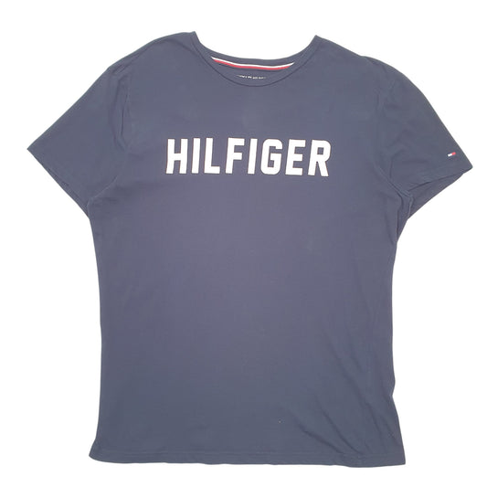 Mens Navy Tommy Hilfiger Spellout Short Sleeve T Shirt