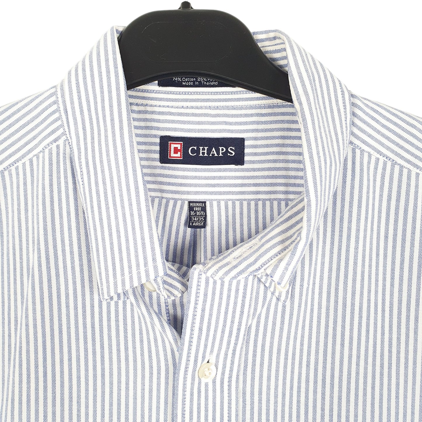 Mens White Chaps Oxford Long Sleeve Shirt