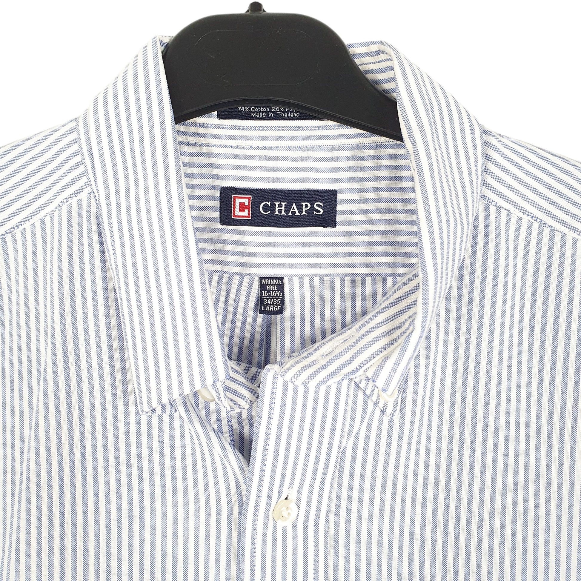 Mens White Chaps Oxford Long Sleeve Shirt