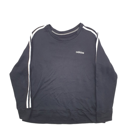 Womens Black Adidas Climalite Crewneck Jumper
