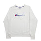 Womens White Champion Spellout Crewneck Jumper