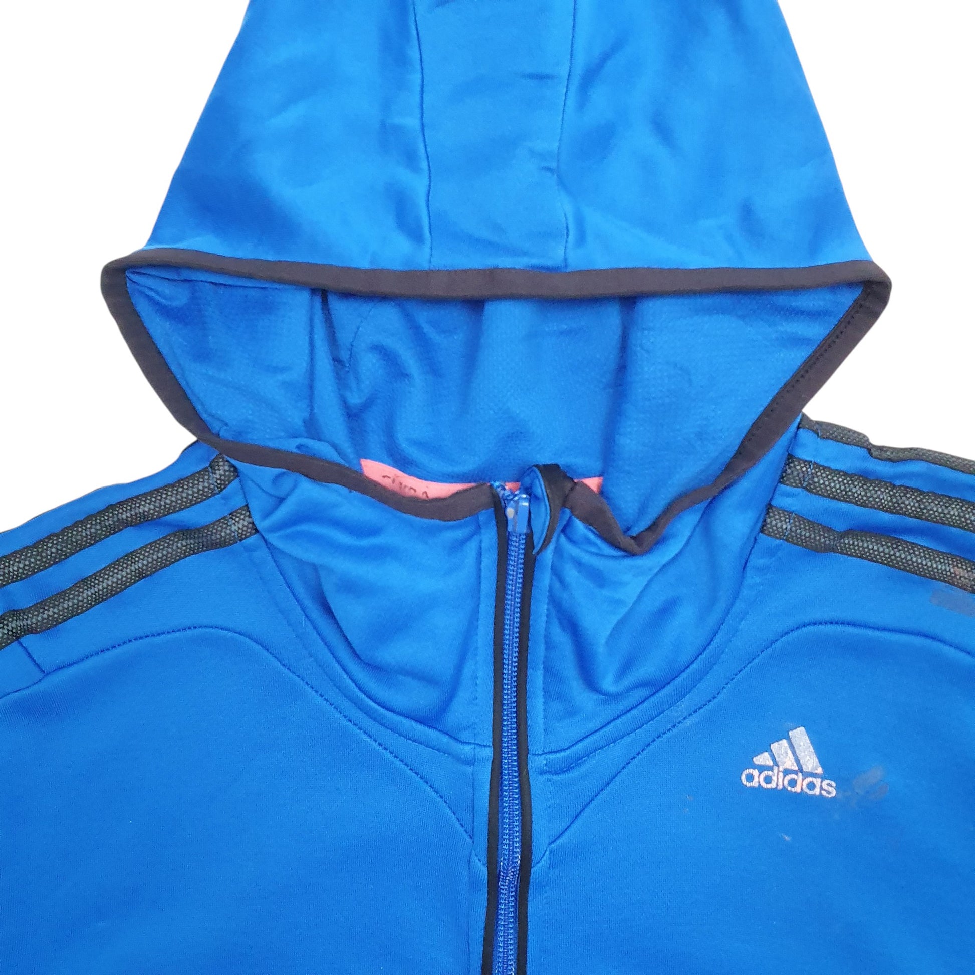 Mens Blue Adidas Climalite Full Zip Jumper