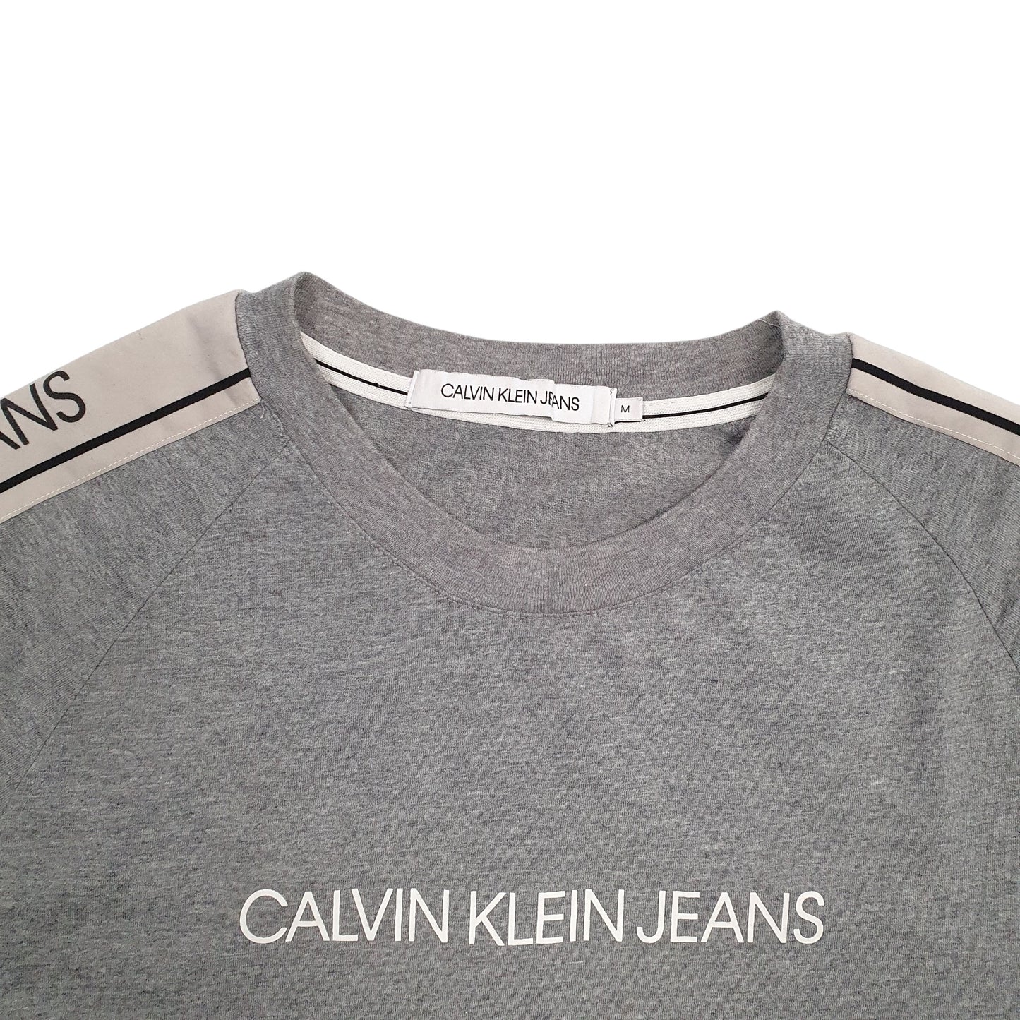 Womens Grey Calvin Klein Spellout Short Sleeve T Shirt