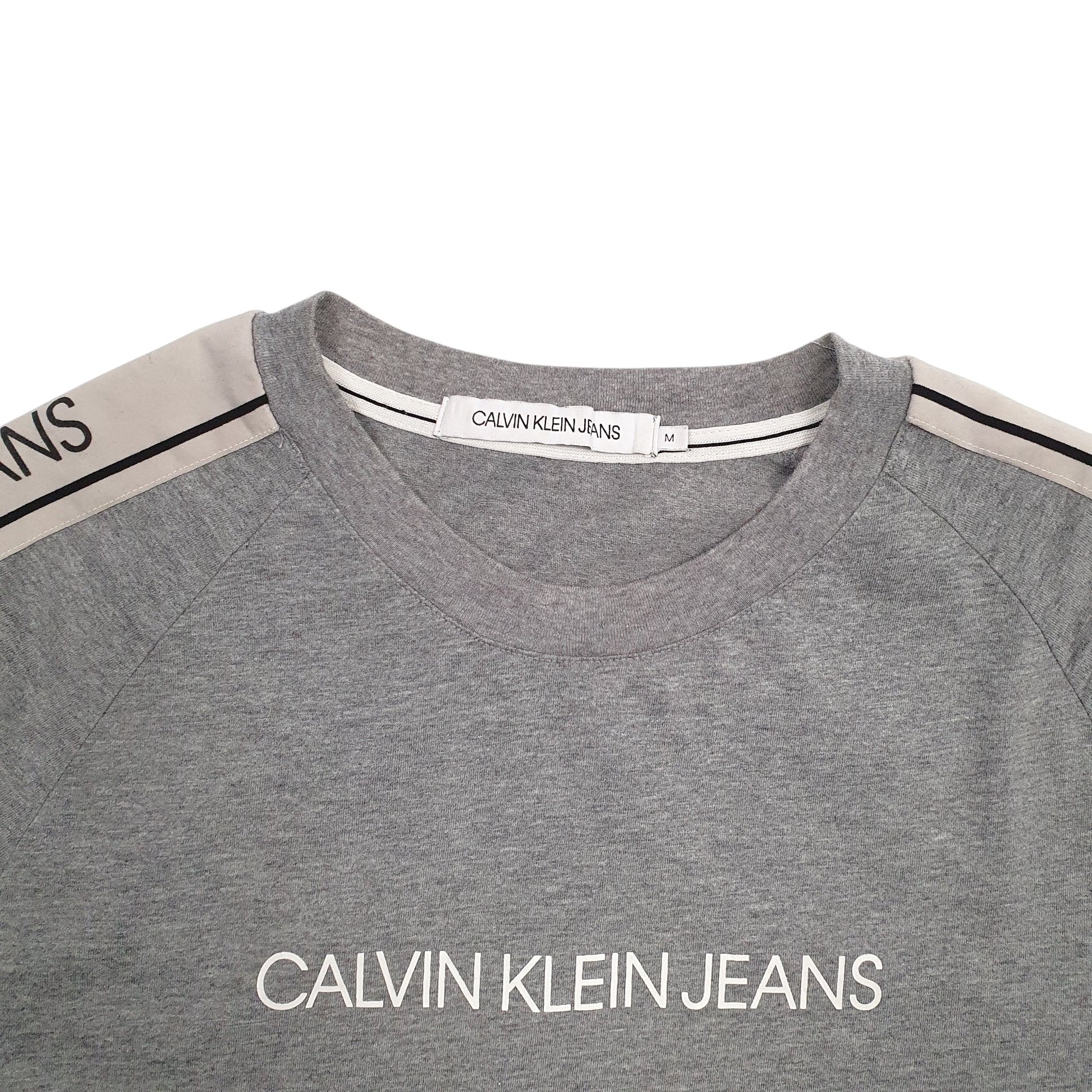 Womens Grey Calvin Klein Spellout Short Sleeve T Shirt