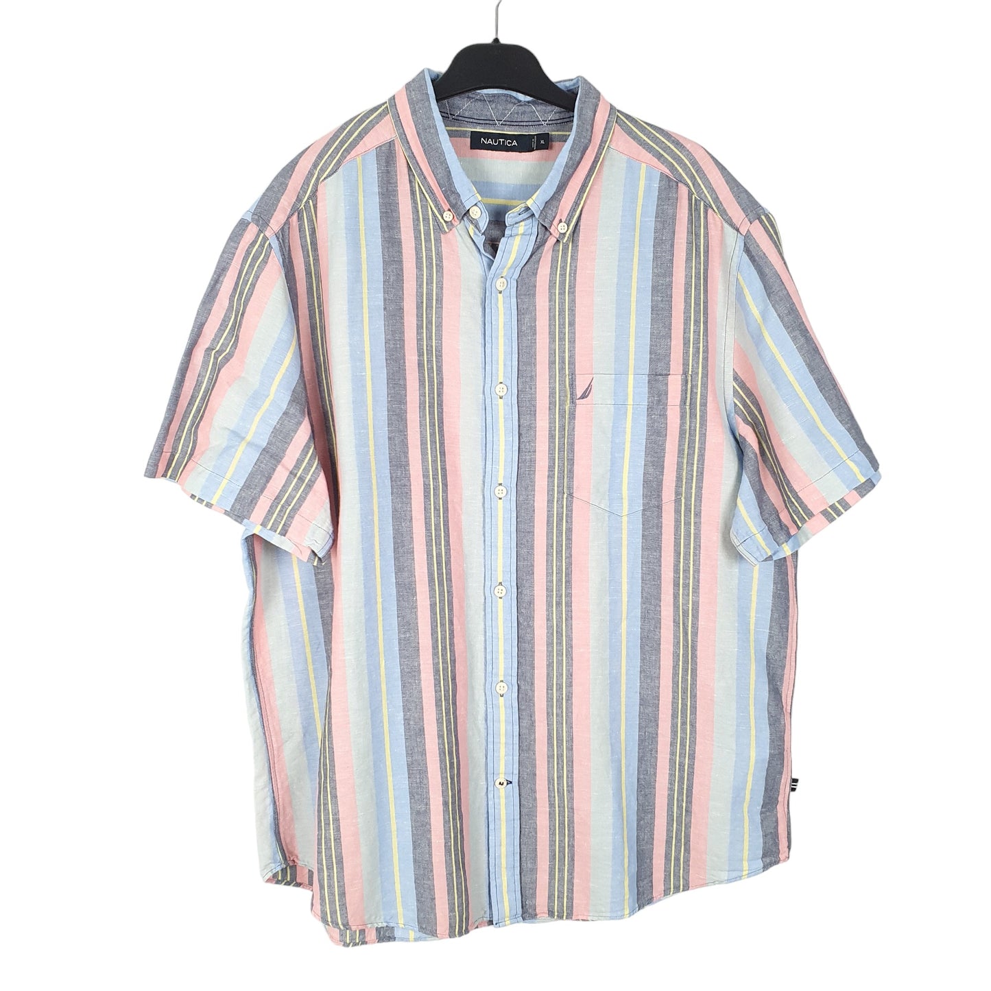 Mens Blue Nautica Blend Short Sleeve Shirt