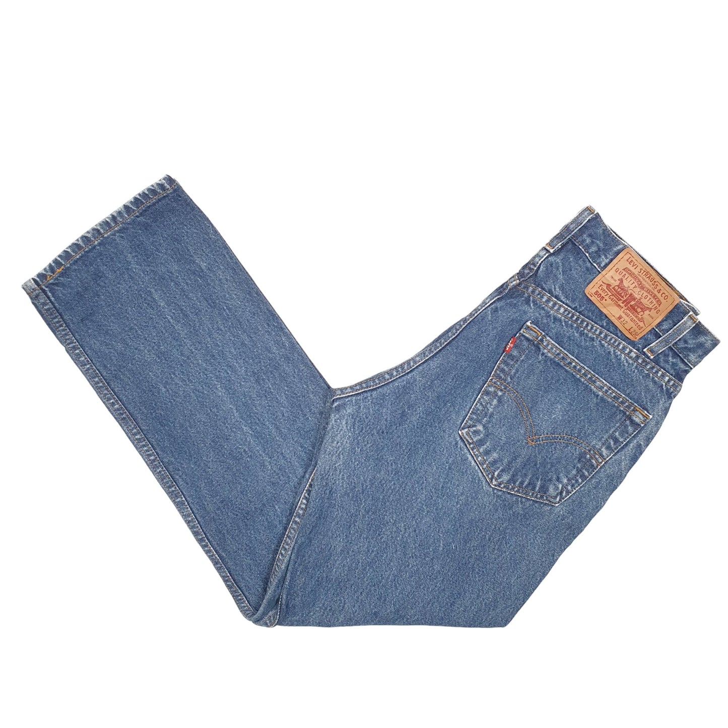 Mens Blue Levis Vintage 90s 505 JeansW32 L29