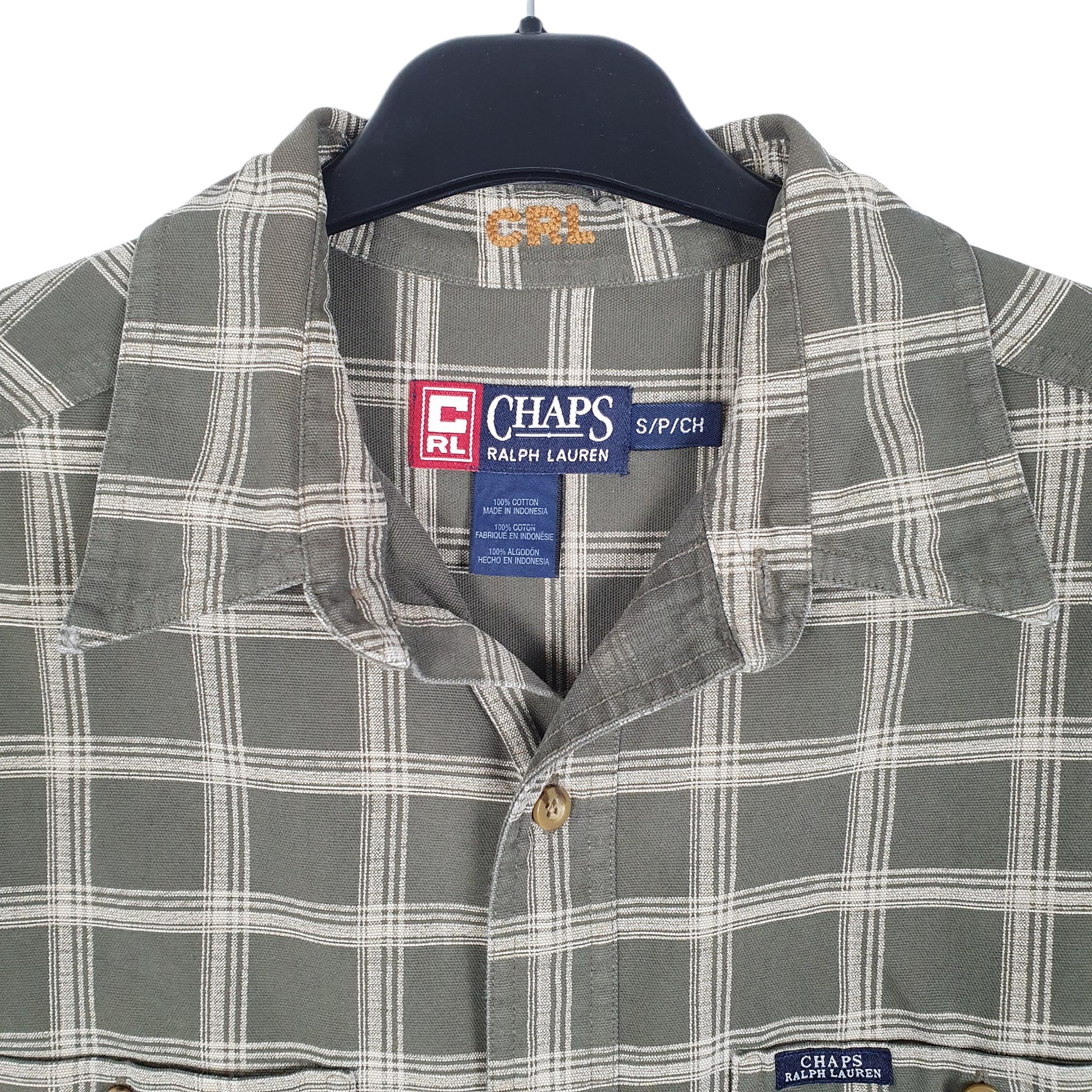 Mens Khaki Chaps Heavy Overshirt Long Sleeve Shirt