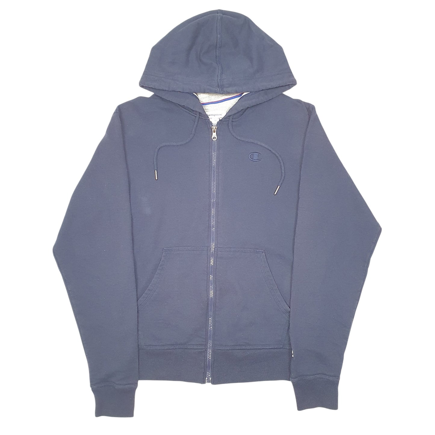 Mens Navy Champion Hoodie Full Zip Jumper