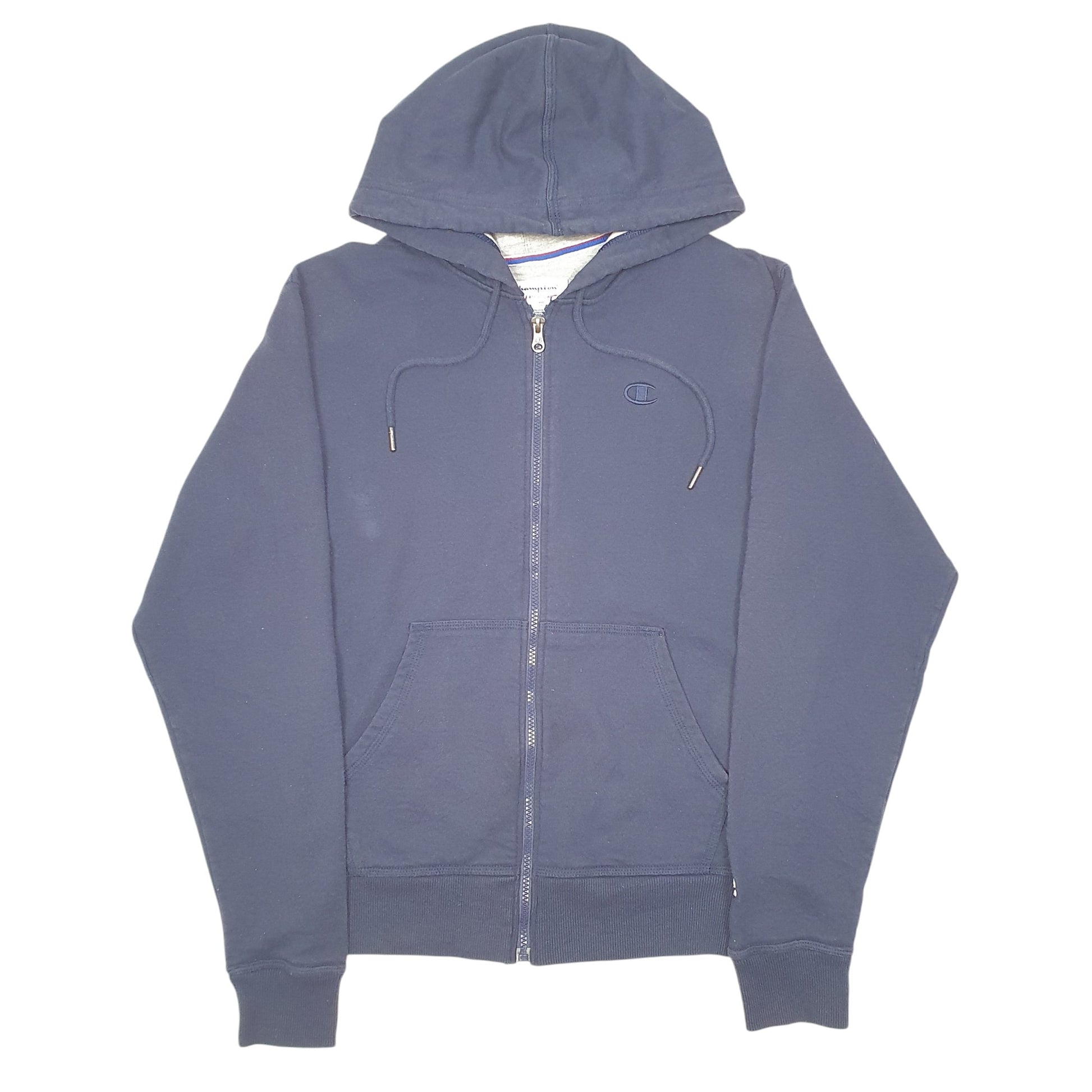 Mens Navy Champion Hoodie Full Zip Jumper