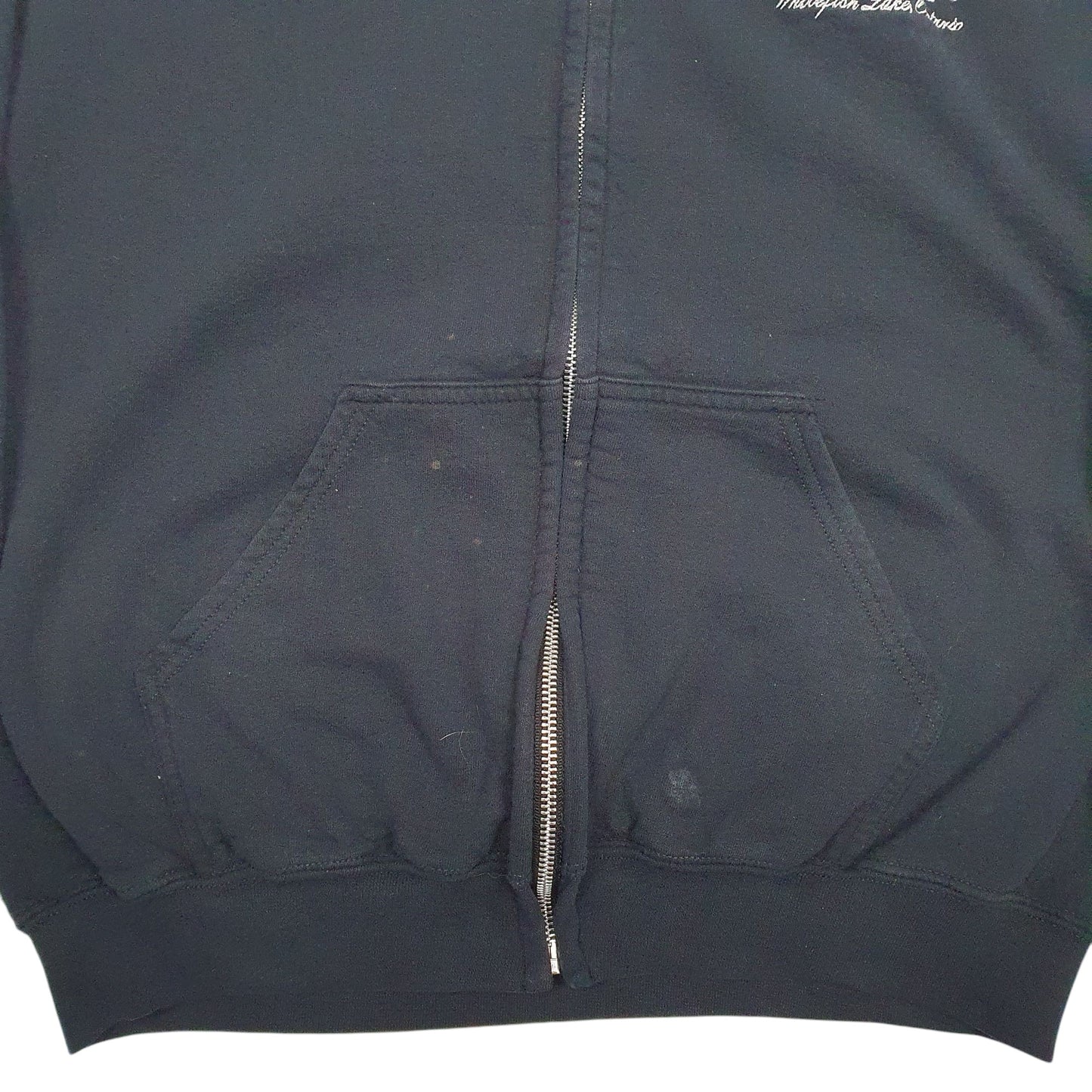 Mens Black Gildan  Full Zip Jumper