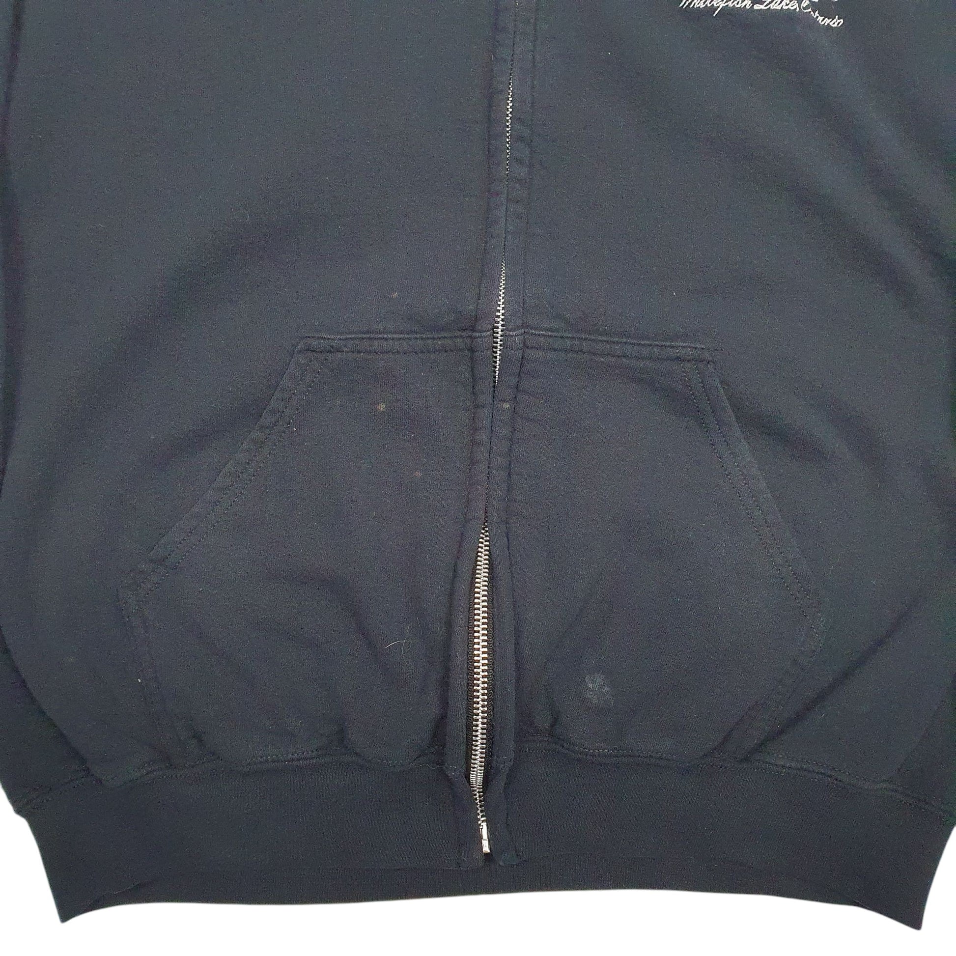 Mens Black Gildan  Full Zip Jumper