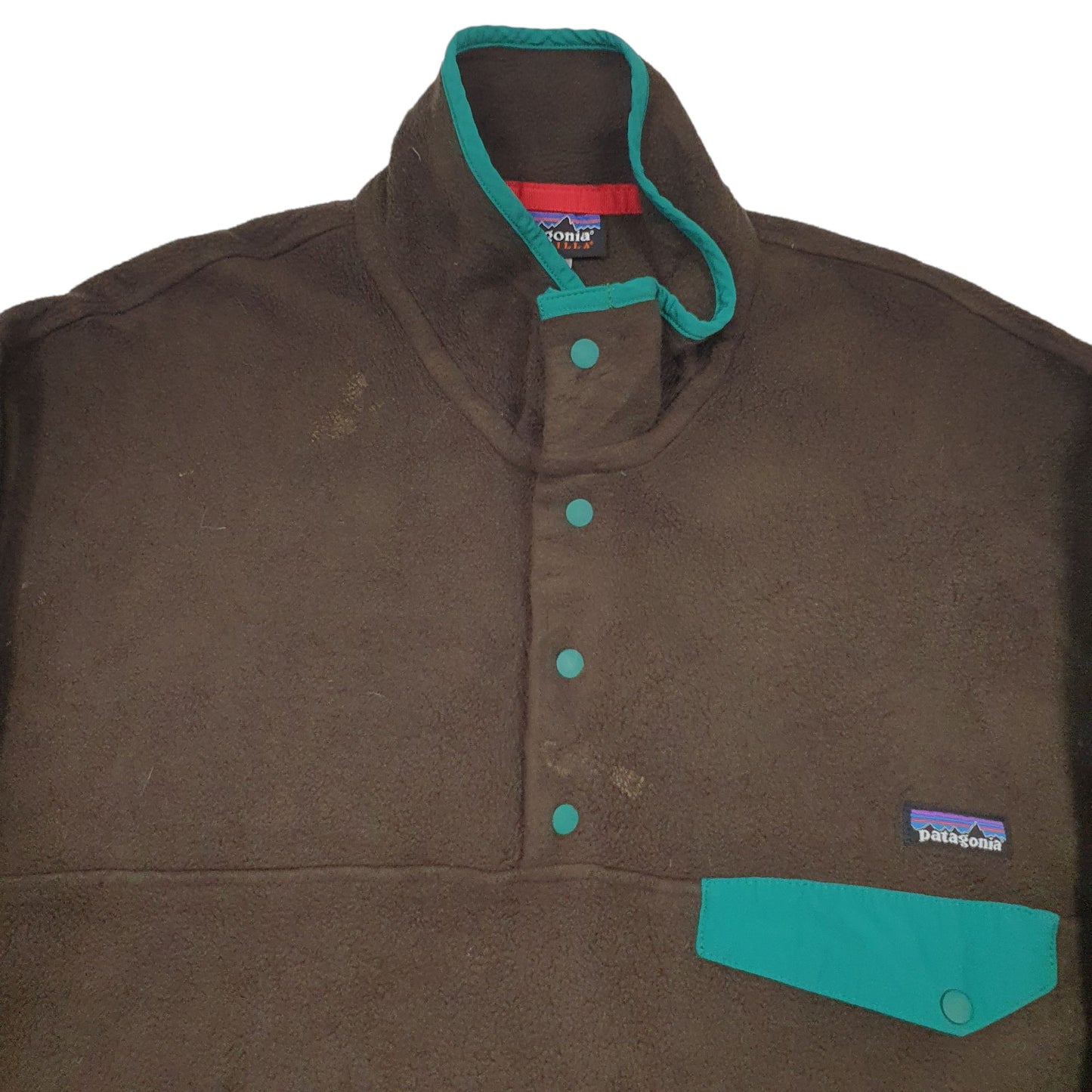 Mens Brown Patagonia Synchilla Quarter Zip Jumper