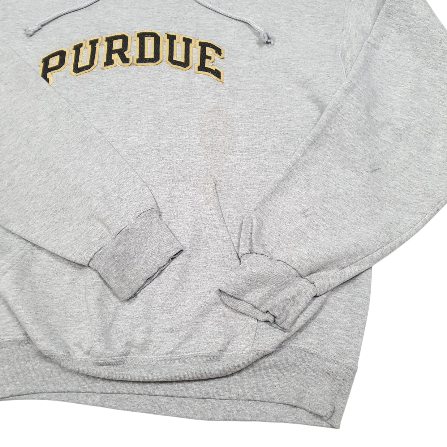 Mens Grey Champion Purdue College USA Spellout Hoodie Jumper