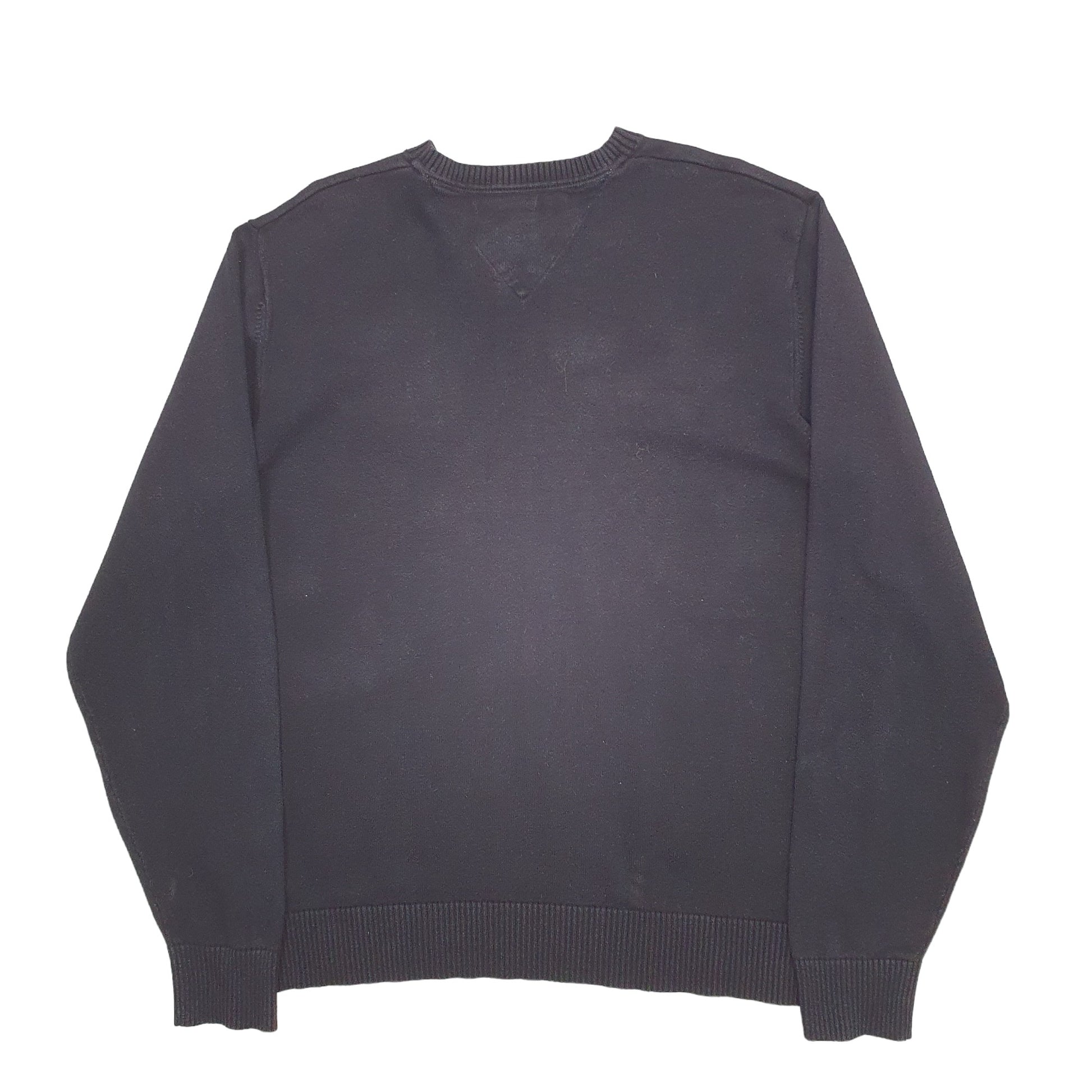 Mens Black Tommy Hilfiger Knit Crewneck Jumper