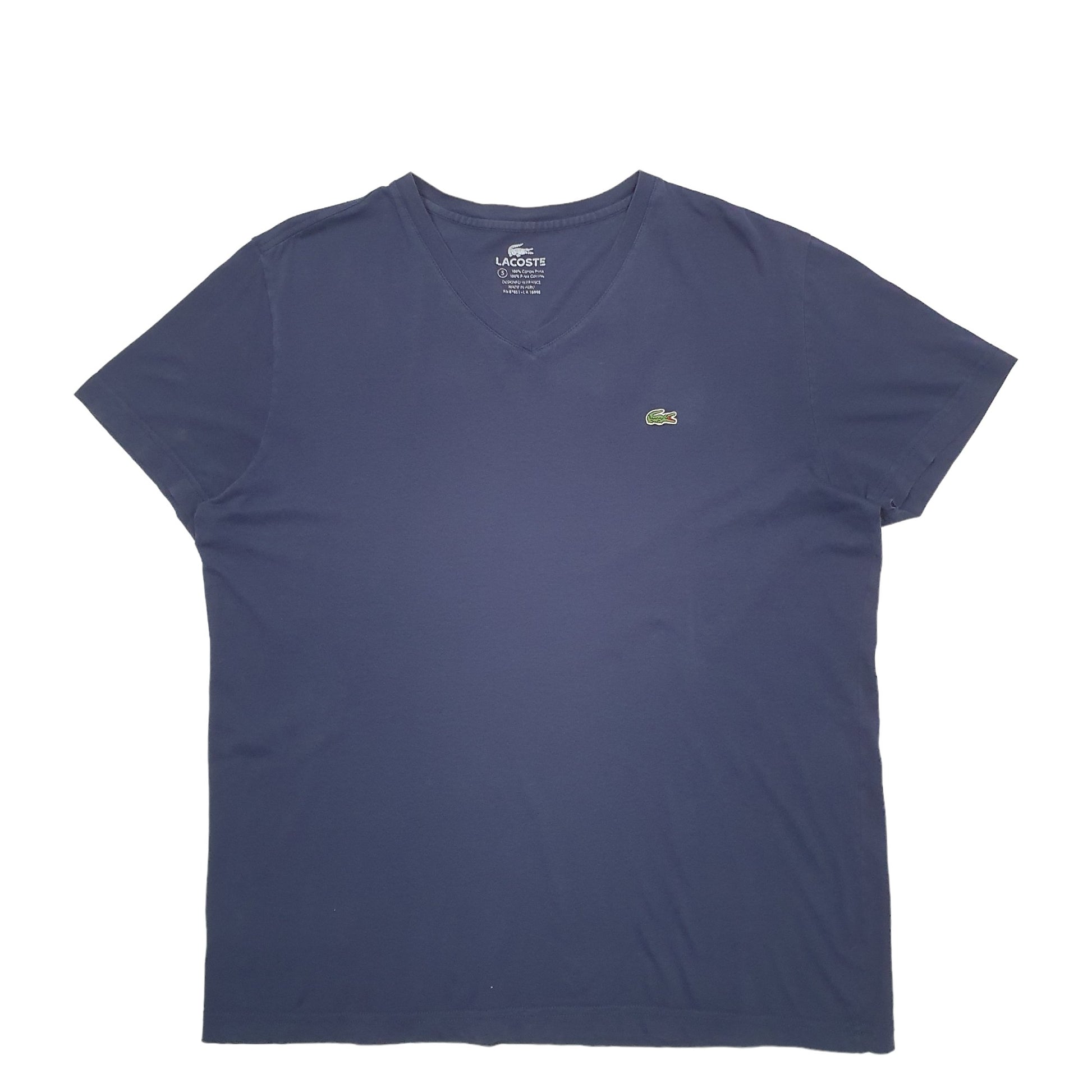 Mens Navy Lacoste  Short Sleeve T Shirt