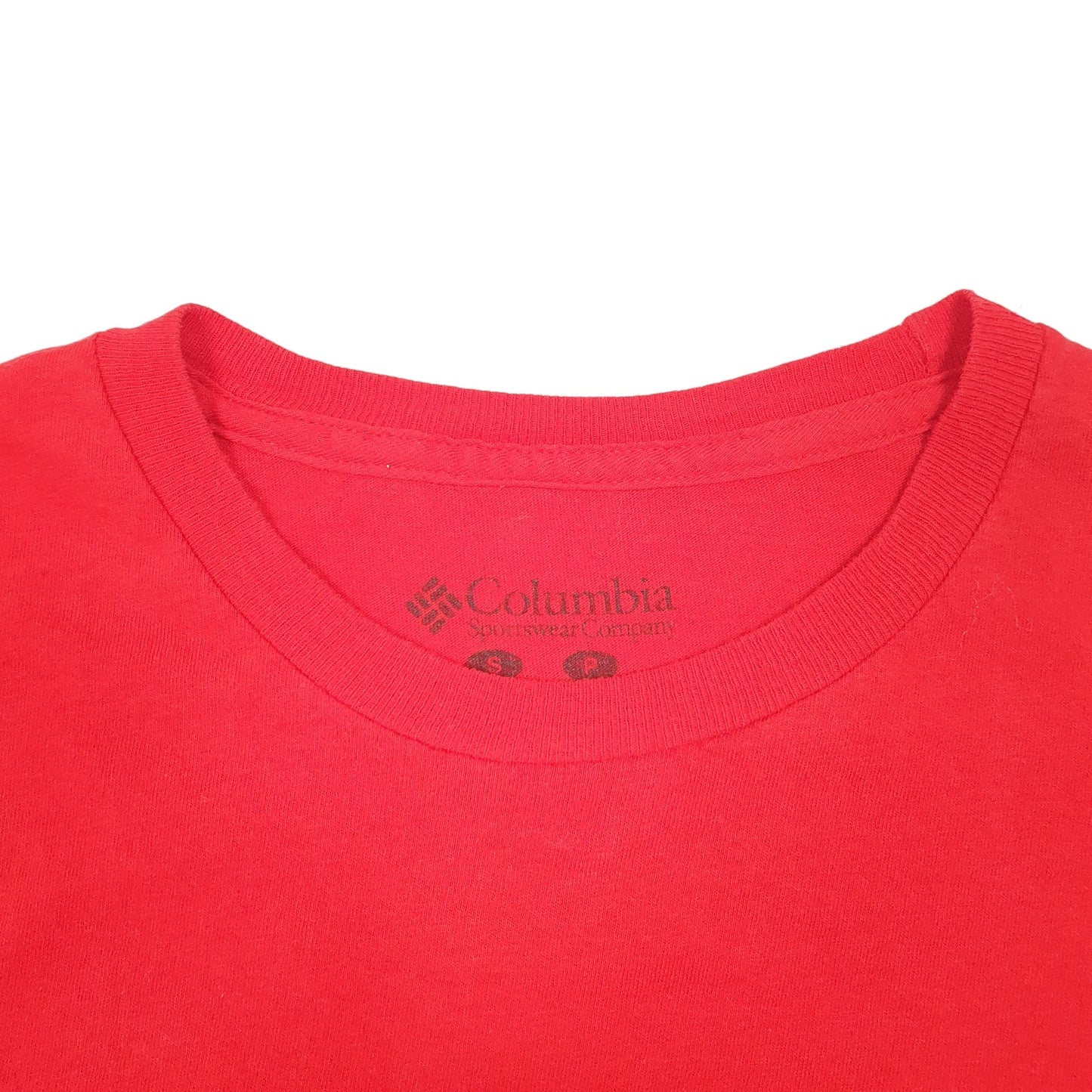 Mens Red Columbia Sportswear  Short Sleeve T Shirt