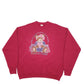 Mens Burgundy Fruit Of The Loom Bear Love Vintage Crewneck Jumper