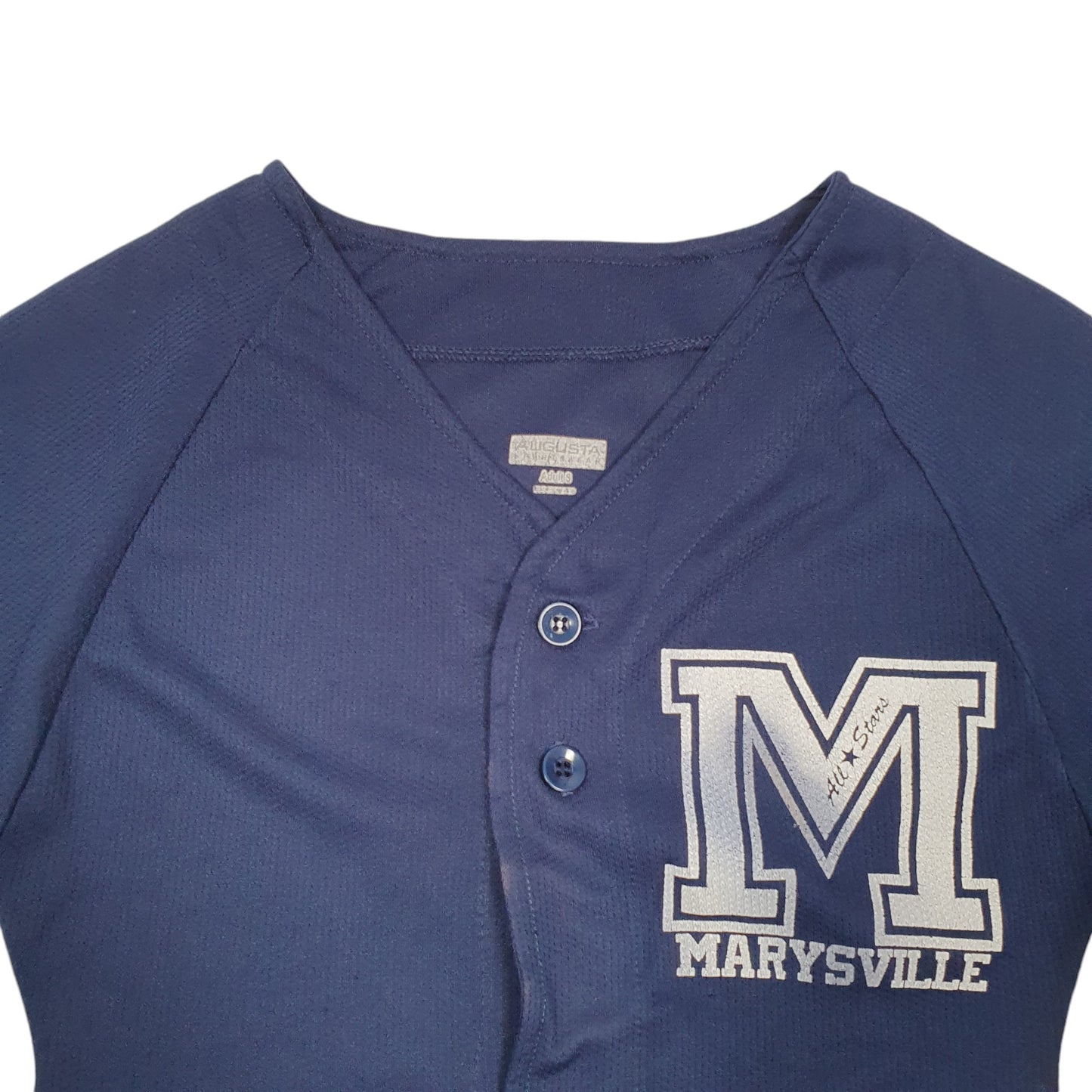 Mens Navy Augusta Sportswear Baseball Jersey Marysville All Stars USA Short Sleeve T Shirt
