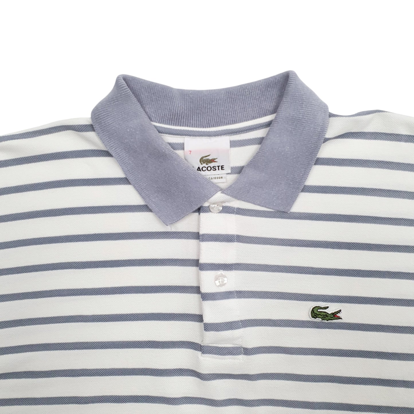 Mens White Lacoste  Short Sleeve Polo Shirt