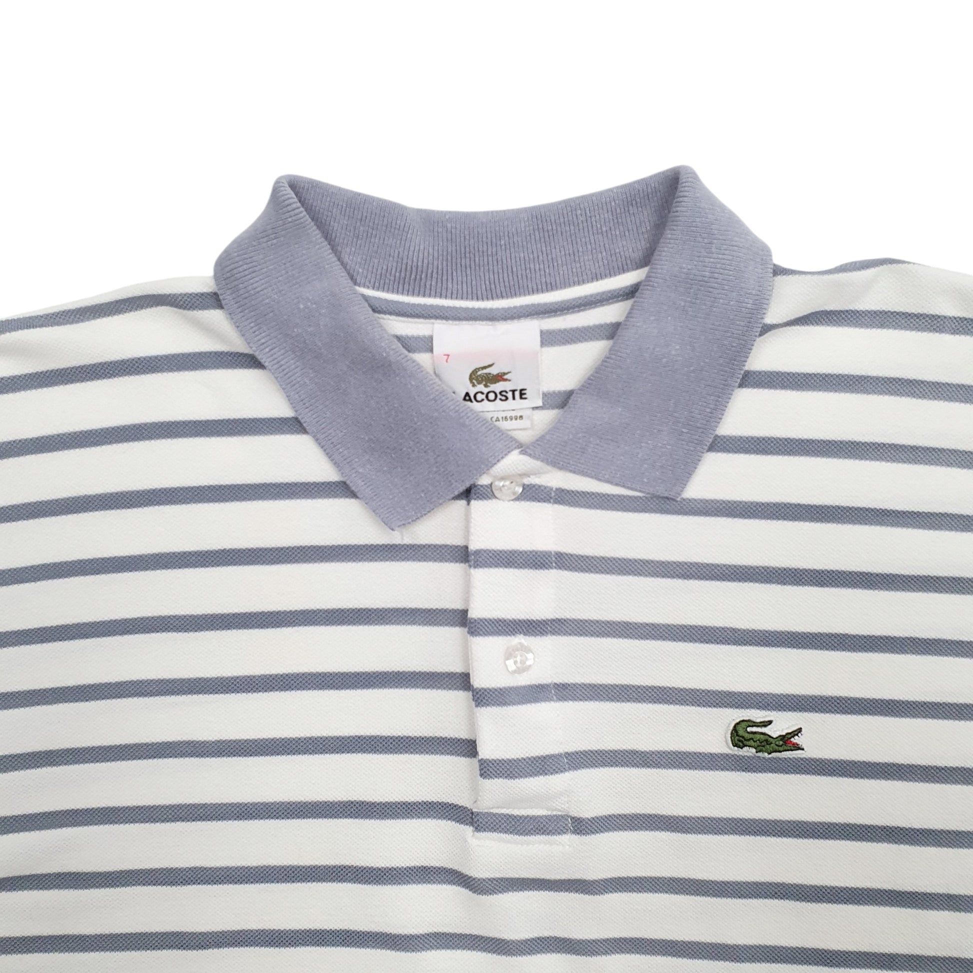 Mens White Lacoste  Short Sleeve Polo Shirt