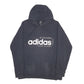 Mens Black Adidas Spellout Hoodie Jumper