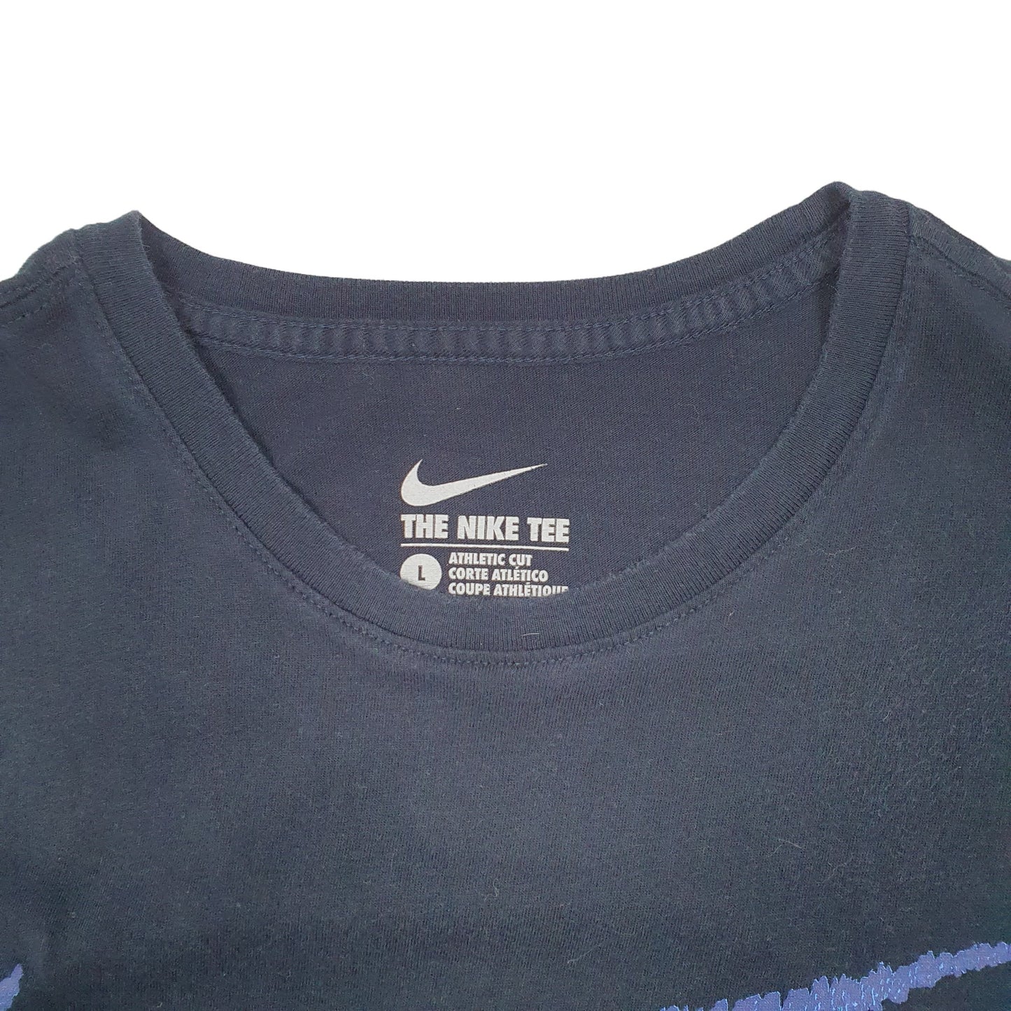 Mens Navy Nike Big Swoosh Short Sleeve T Shirt