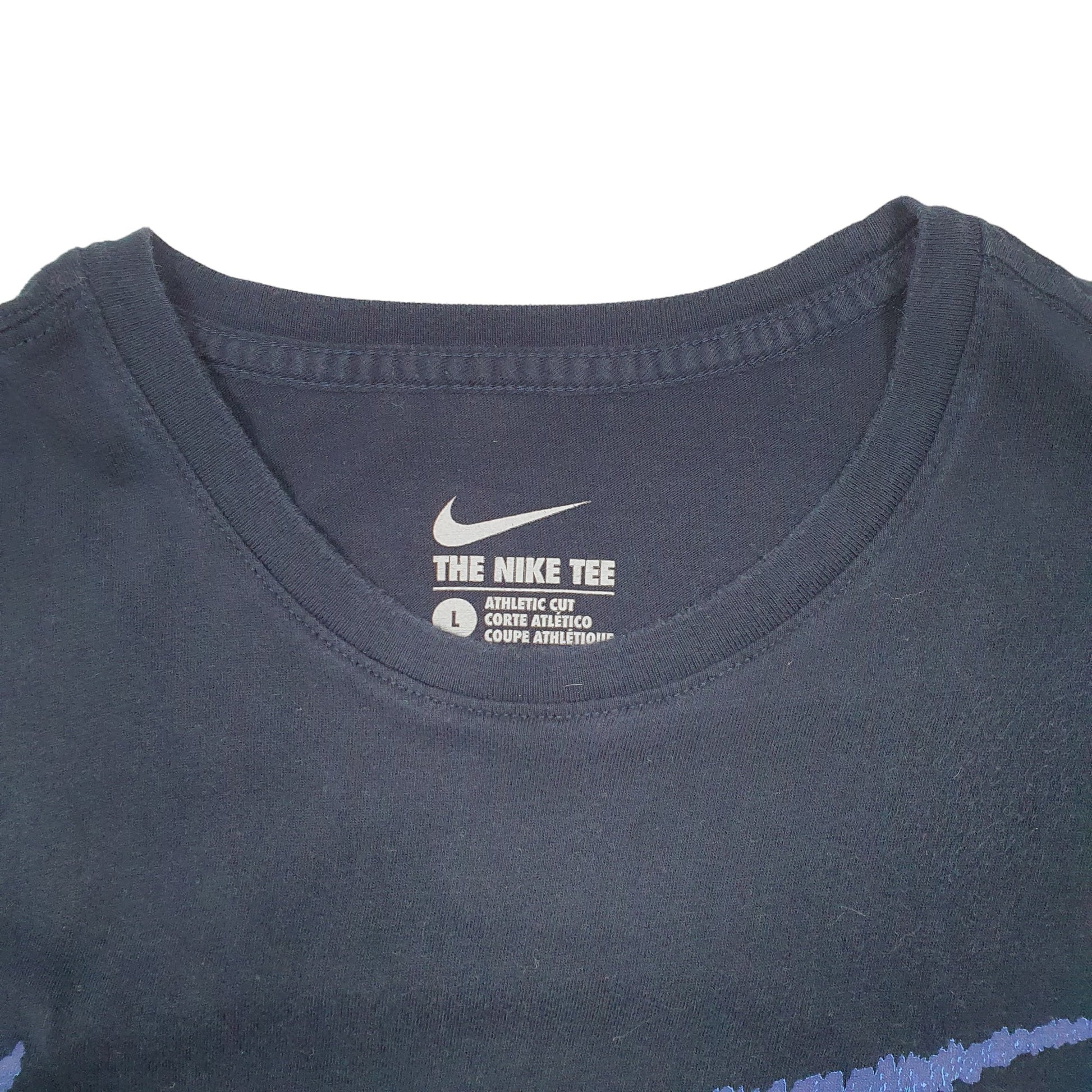 Mens Navy Nike Big Swoosh Short Sleeve T Shirt