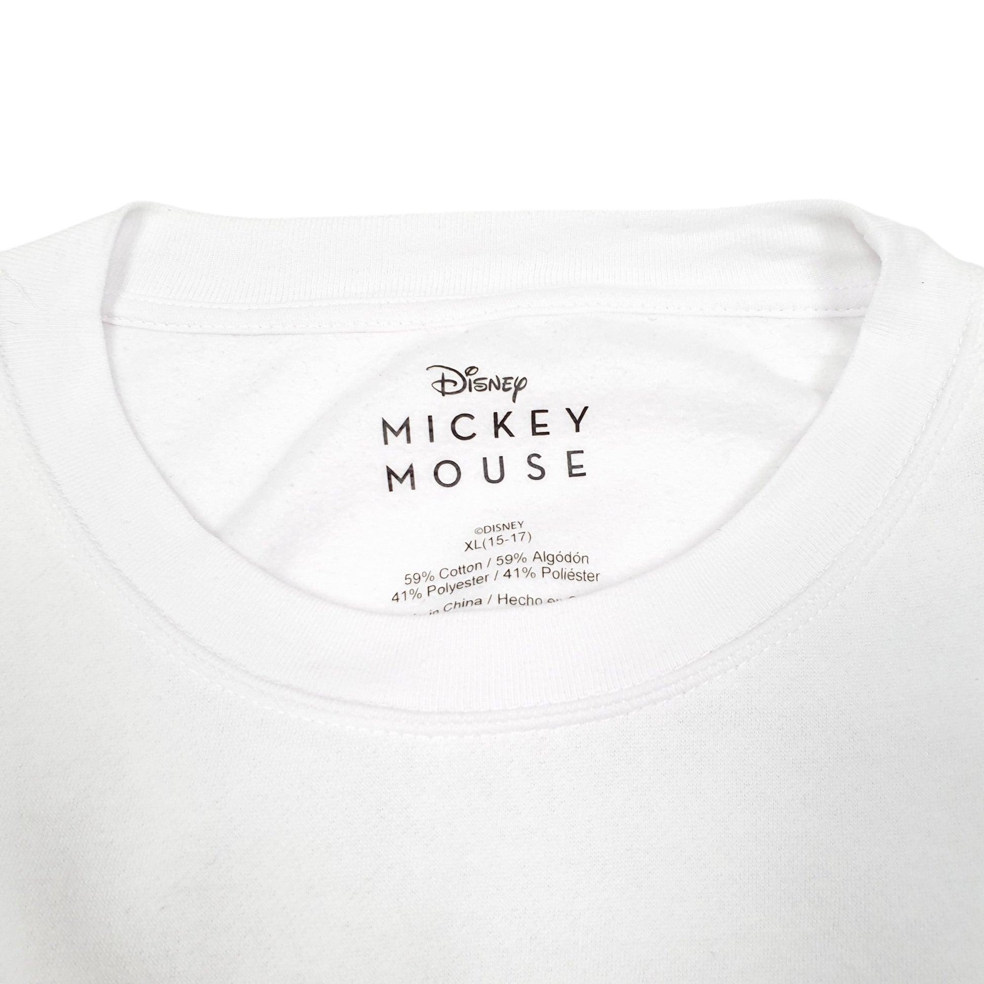 Womens White Disney Mickey Mouse Crewneck Jumper