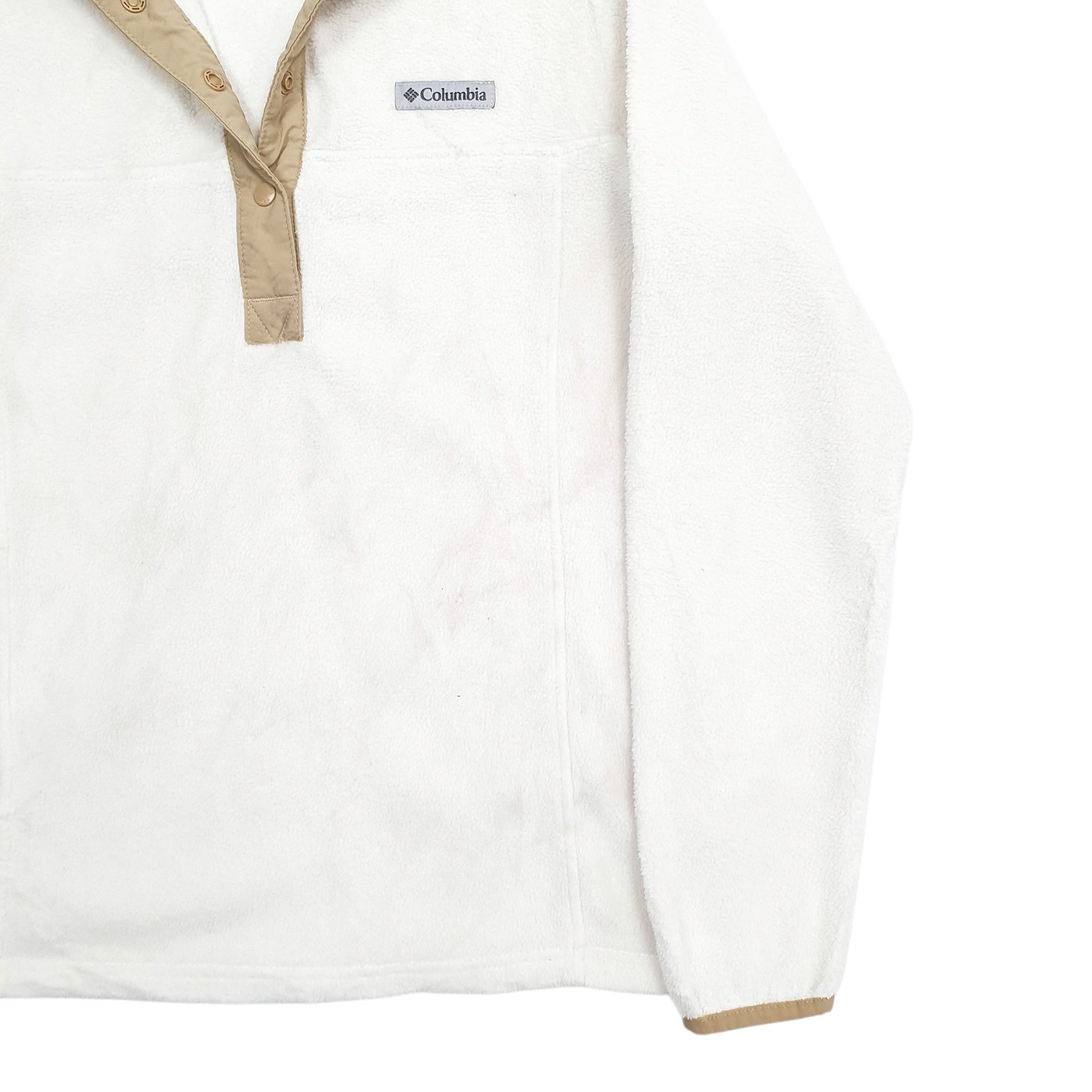 Womens Cream Columbia  Quarter Zip Jumper