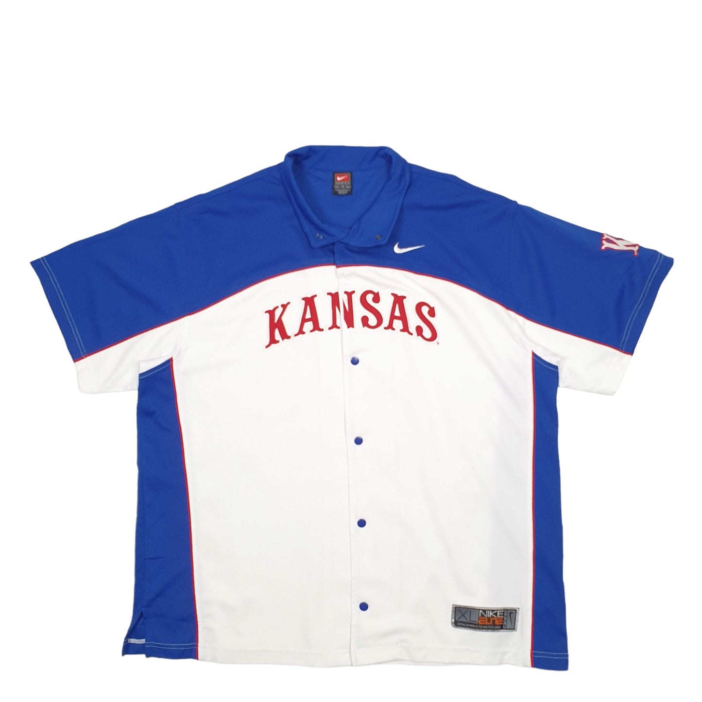 Mens Blue Nike MLB Baseball Jersey Kansas Short Sleeve T Shirt